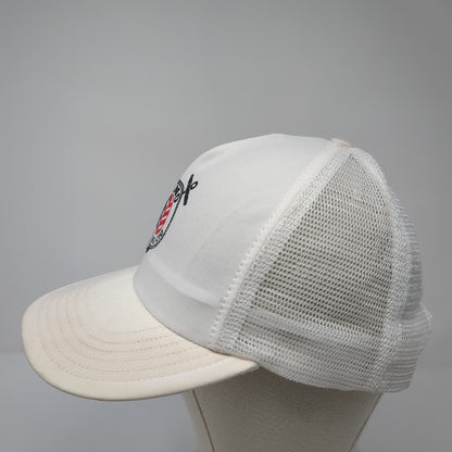 AMO MTD AFL CIO Snapback Trucker Hat White One Size Mesh Back USA