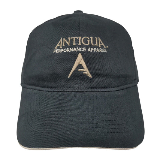 Antigua Slideback Hat OSFA Black Brushed Twill Embroidered Logo W/Tags