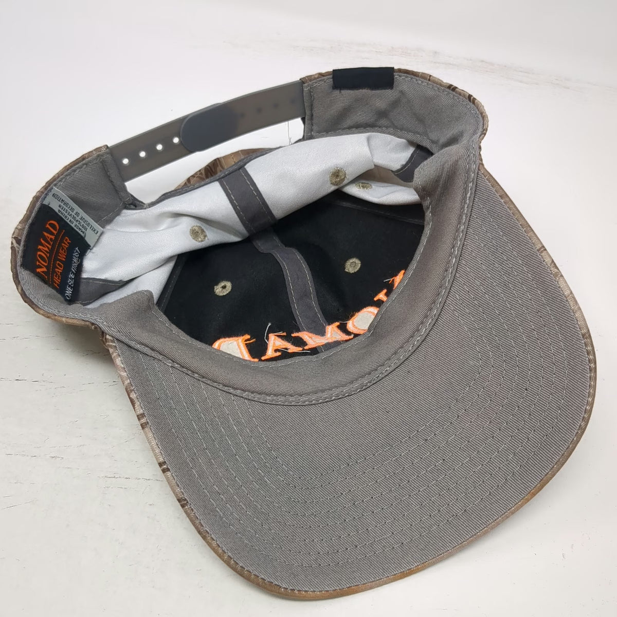 Nomad Snapback Brown Orange One Size Kryptek Camo Banshee Hunting Logo Hat