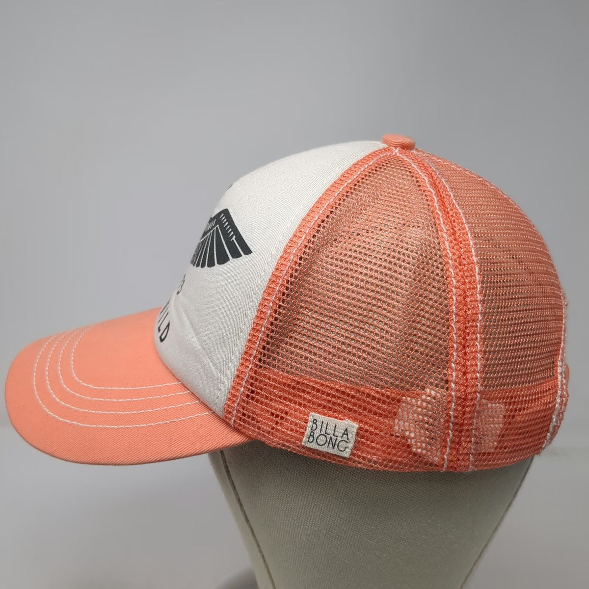 Billabong Trucker Hat Pink One Size Free & Wild Eagle 1973 Graphic Mesh Snapback