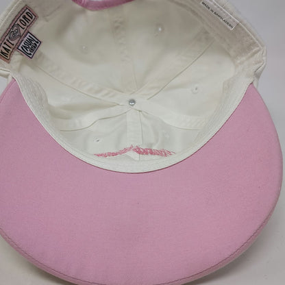 Kate Lord Baseball Cap White One Size Grand Canyon Pink Heart Trim Slideback Hat