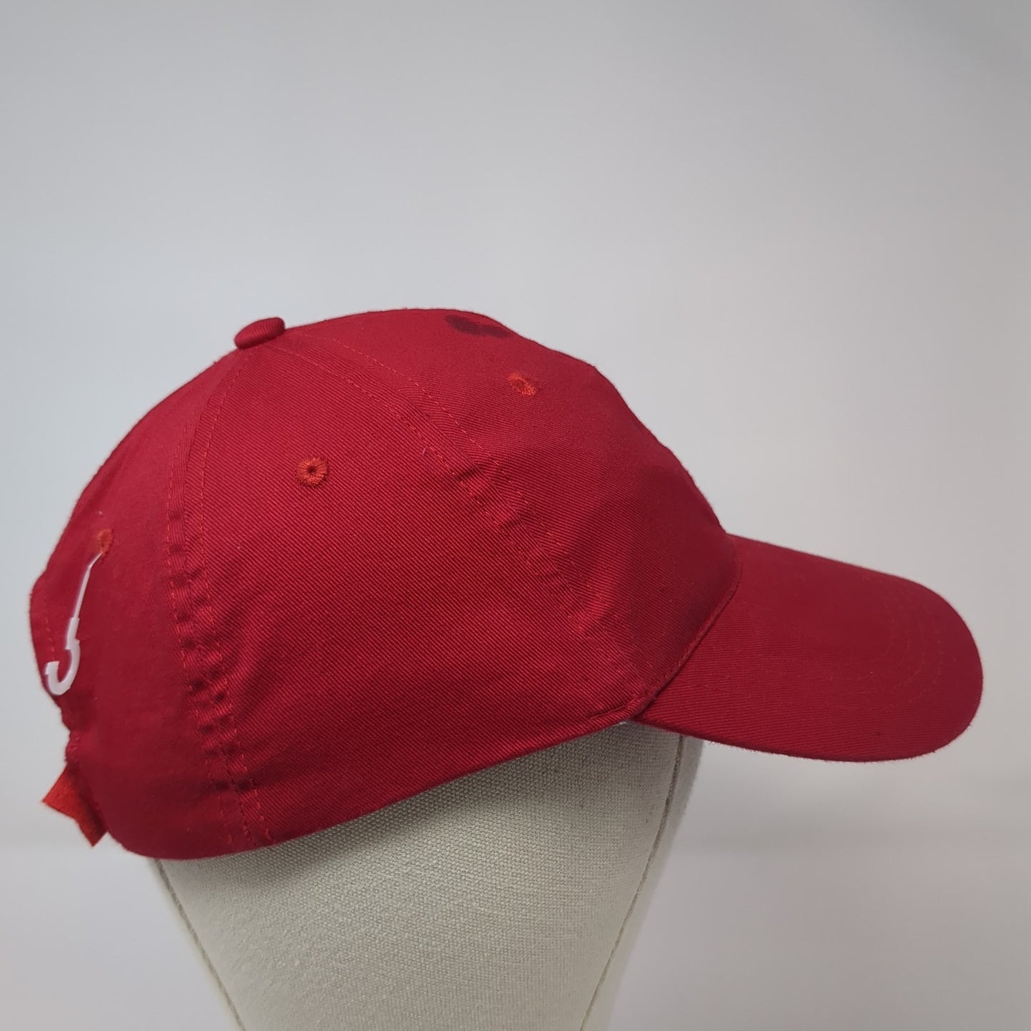 Unbranded Strapback Hat Red One Size Adjustable Solid Casual Blank