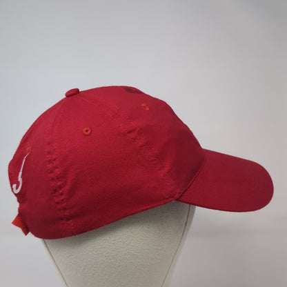 Unbranded Strapback Hat Red One Size Adjustable Solid Casual Blank