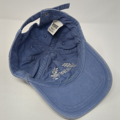 PINK Slideback Hat Blue OS Adjustable Glittered Embroidered Victoria's Secret