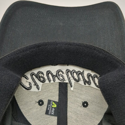 Cleveland Golf Baseball Cap Black M Fitted Textured A-Flex Stretch Fit Hat
