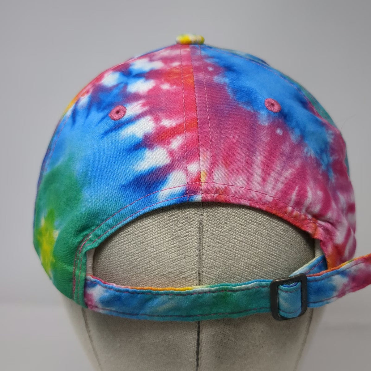 Coca-Cola Baseball Cap Blue Red Yellow One Size Tie-Dye Embroidered Classic Hat