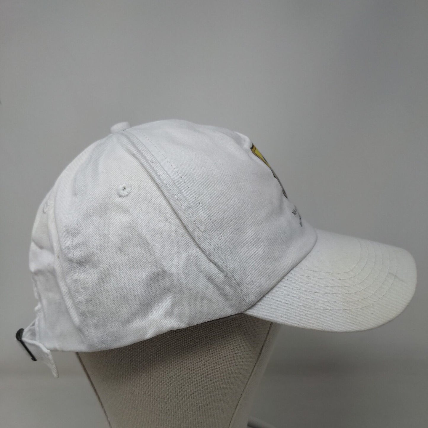 US Med Savers Slideback Hat White One Size Adjustable Vented Hole Promotique