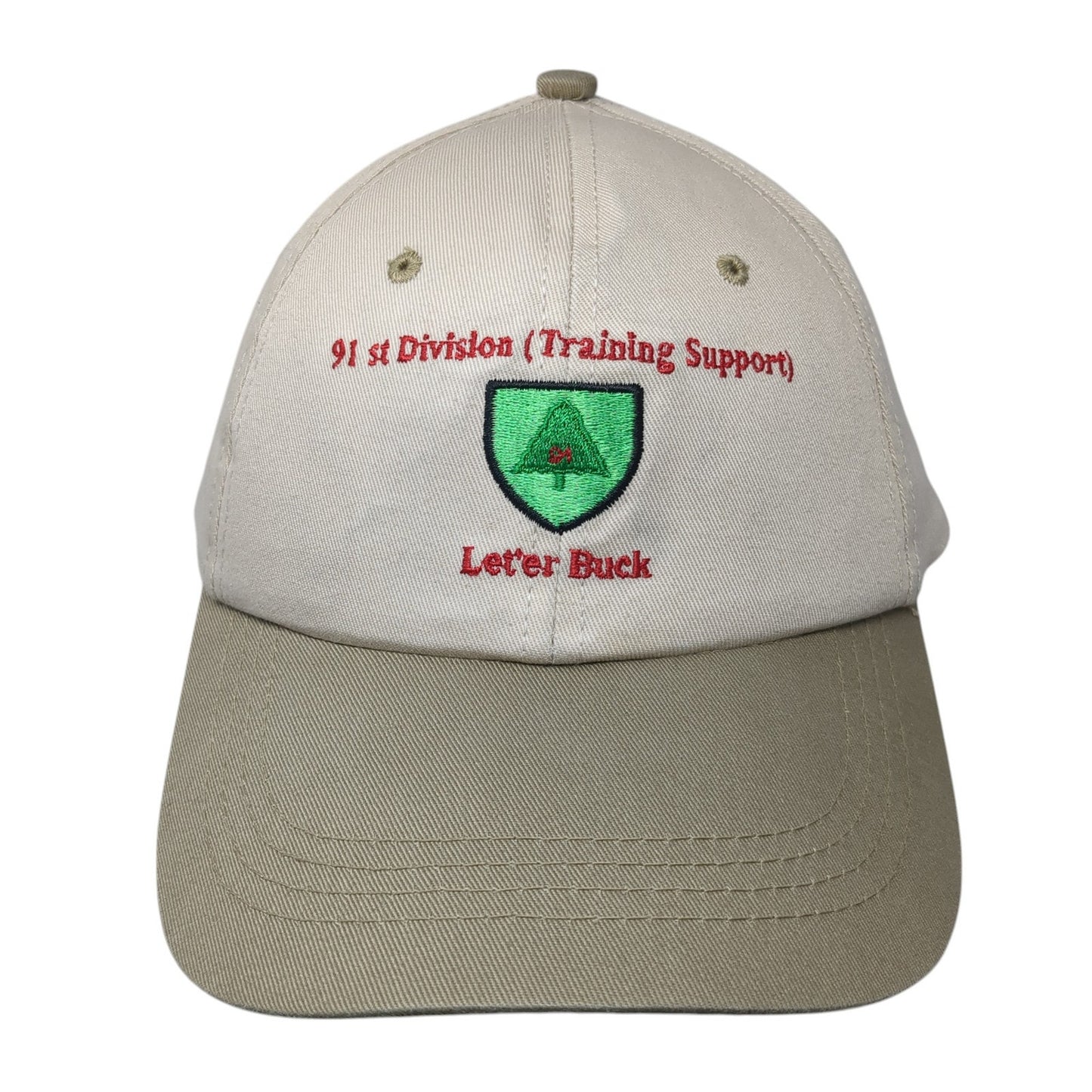 91st Division Training Support Snapback Hat Brown One Size Adjustable
