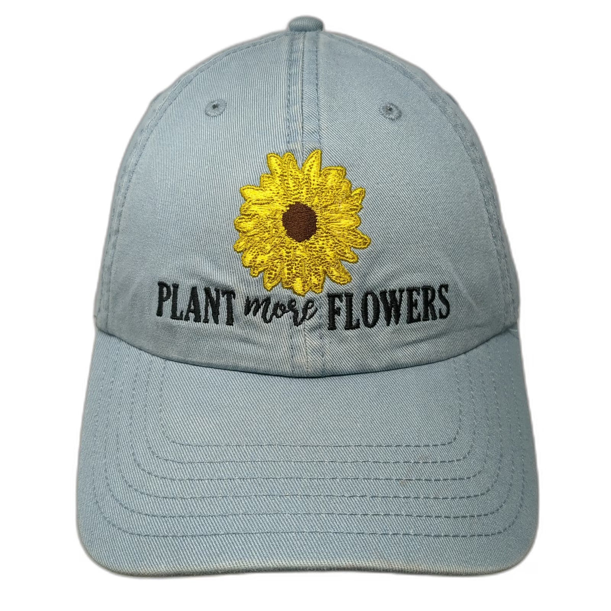 Smithsonian Baseball Cap Blue One Size Plant More Flowers Yellow Slideback Hat