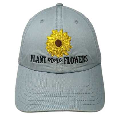 Smithsonian Baseball Cap Blue One Size Plant More Flowers Yellow Slideback Hat
