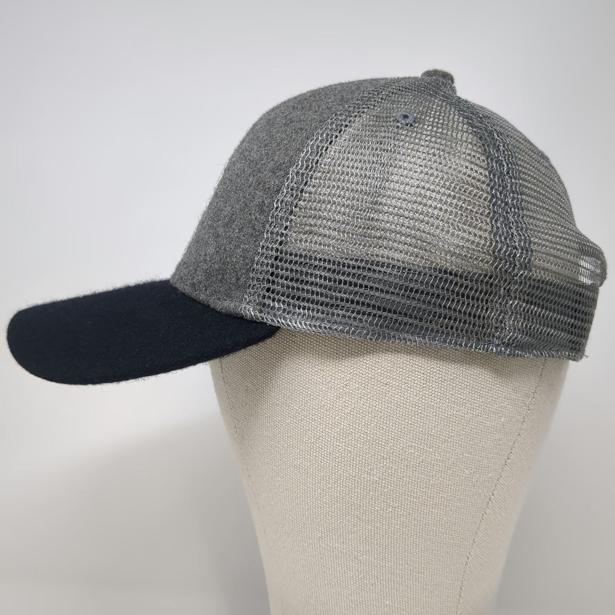 Superdry Trucker Hat Gray Blue Pink One Size Mesh Back Snapback Athletic 89 Wool