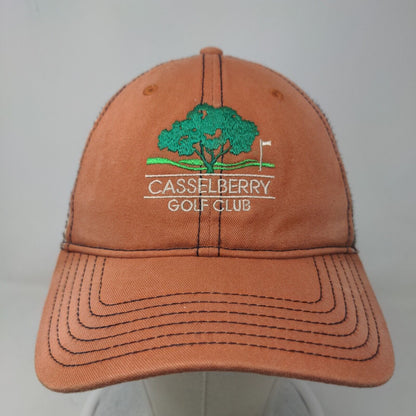 Casselberry Golf Club Snapback Hat Orangish Brown OSFM Embroidered Mesh Back