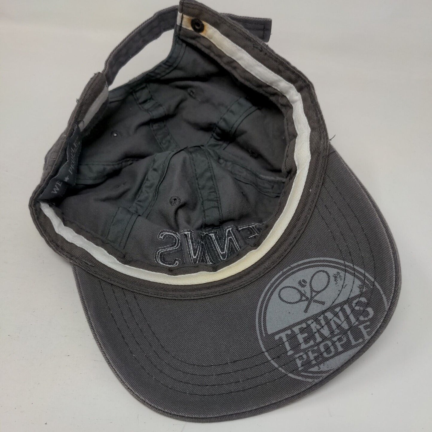 Tennis People Slideback Hat Gray OSFA Adjustable Embroidered We People