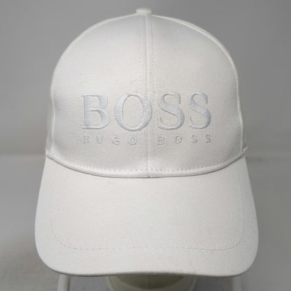 Hugo Boss Baseball Cap White One Size Tonal Logo Embroidery Stretch Fit Hat