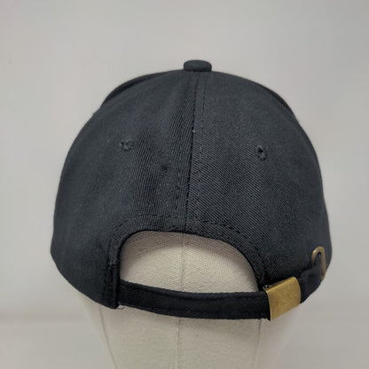 Unbranded Slideback Hat Black One Size Adjustable Blank 6 Panel Solid