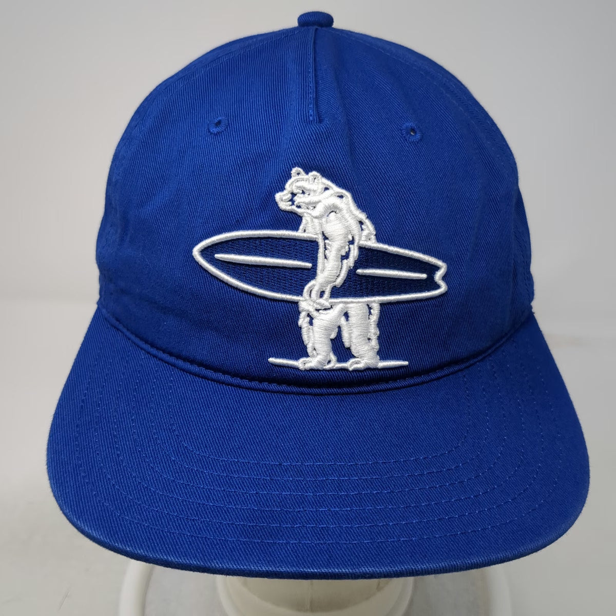 Everyday California 5 Panel Blue One Size Snapback Hat Surfing Bear Logo Cotton