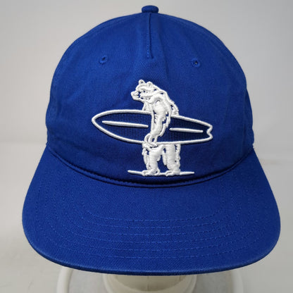 Everyday California 5 Panel Blue One Size Snapback Hat Surfing Bear Logo Cotton