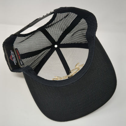 Kuna Snapback Mesh Back Trucker Hat Black One Size Pacific Headwear