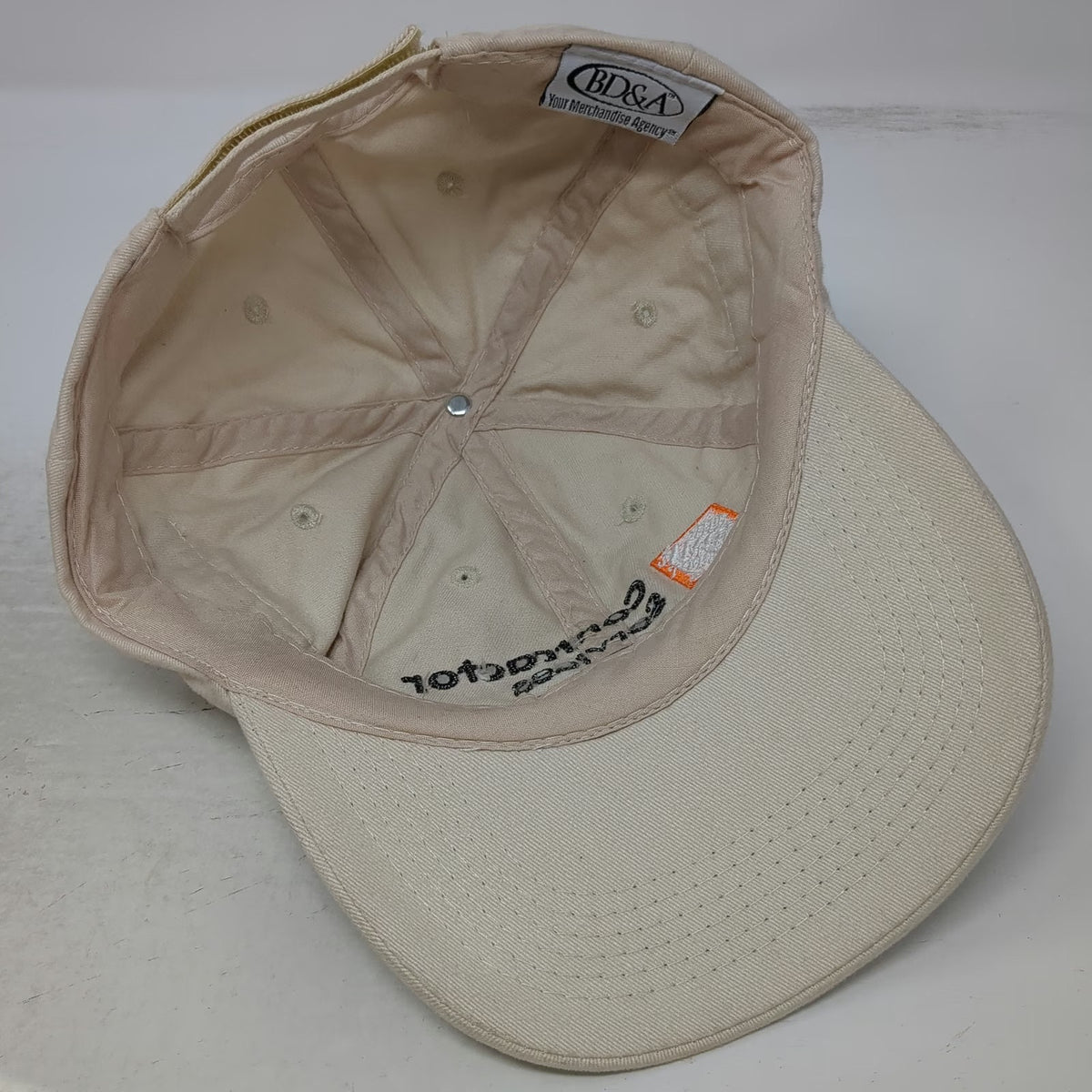 BD&A Home Depot Contractor Services Beige One Size Baseball Cap Hat Strapback