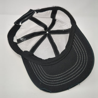 Unbranded Strapback Mesh Back Trucker Hat Black One Size 6 Panel Blank