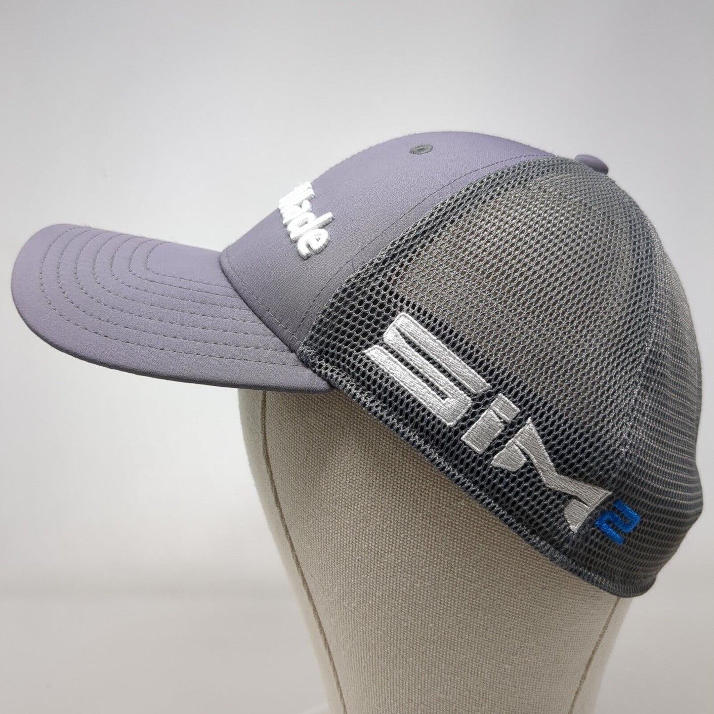 TaylorMade Fitted Mesh Back Trucker Hat Gray L/XL A-Flex Embroidered