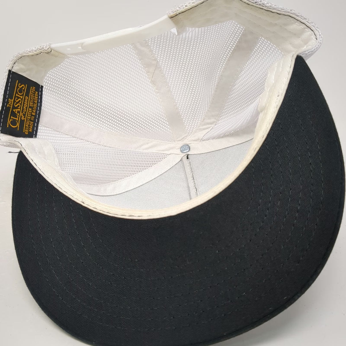 Yupoong Trucker Hat Black White Blue One Size Mesh Snapback Sheep Co Patch