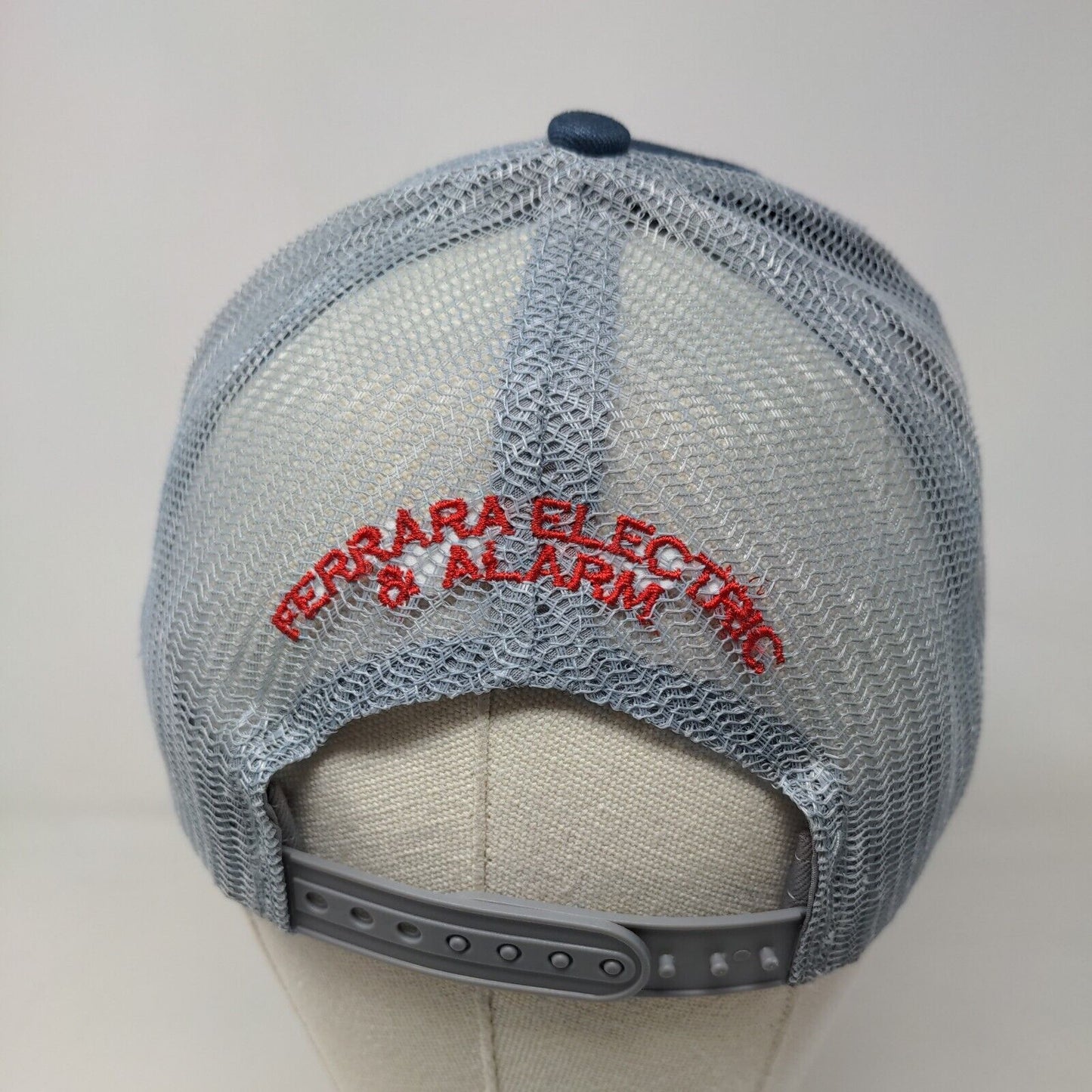Ferrara Electric & Alarm Men's Snapback Mesh Back Hat Blue Gray OSFM