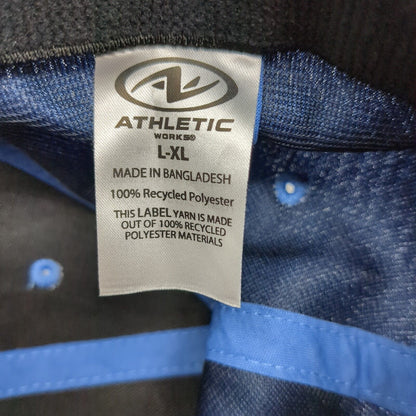 Athletic Works Fitted Hat Blue L-XL Solid Blank 6 Panel Vent Holes