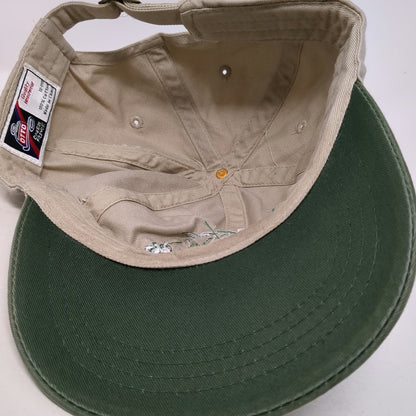 Otto McCall Air Baseball Cap Beige Green OSFM Embroidered Plane Mountains Hat