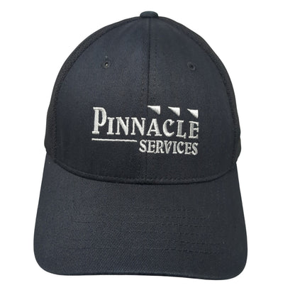 Pinnacle Services Fitted Hat Black XL Embroidered Stretch Vent Holes