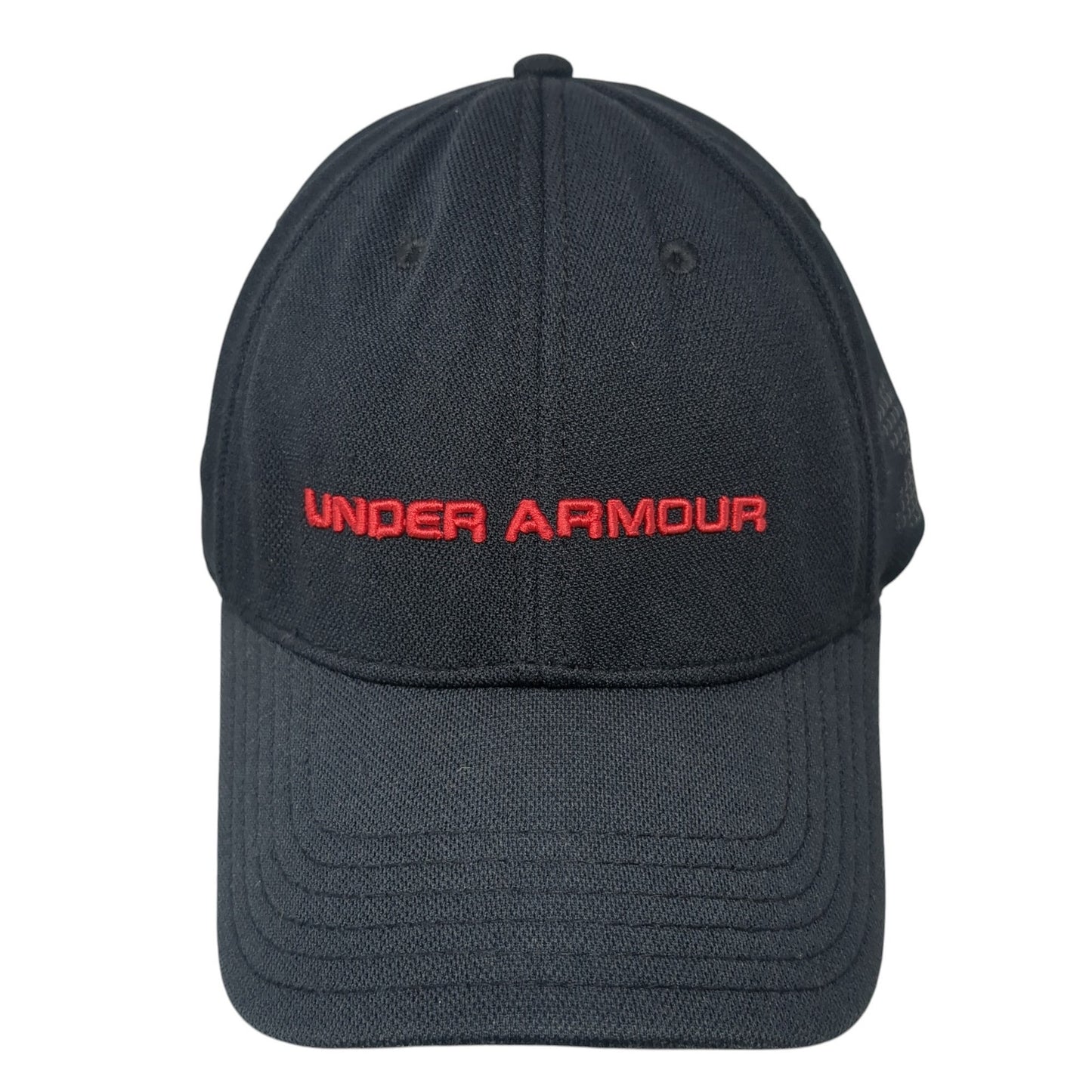 Under Armour Fitted Baseball Cap Black XL Lightweight Embroidered 6 Panel