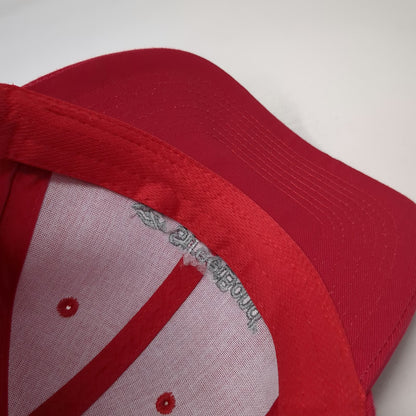 Port Authority Baseball Cap Red One Size Strapback StreetBond Logo hat Cotton