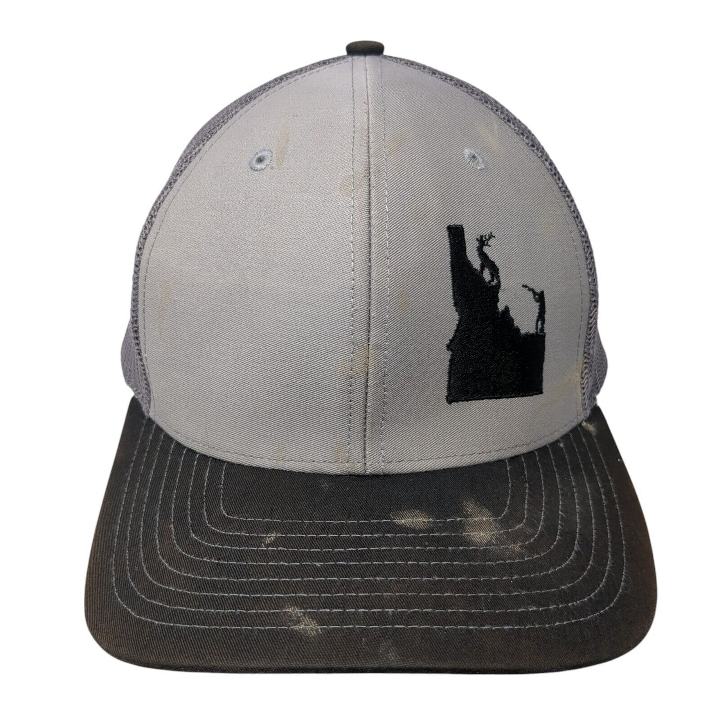 Idaho Snapback Trucker Hat Gray One Size Mesh Back Hunting Richardson
