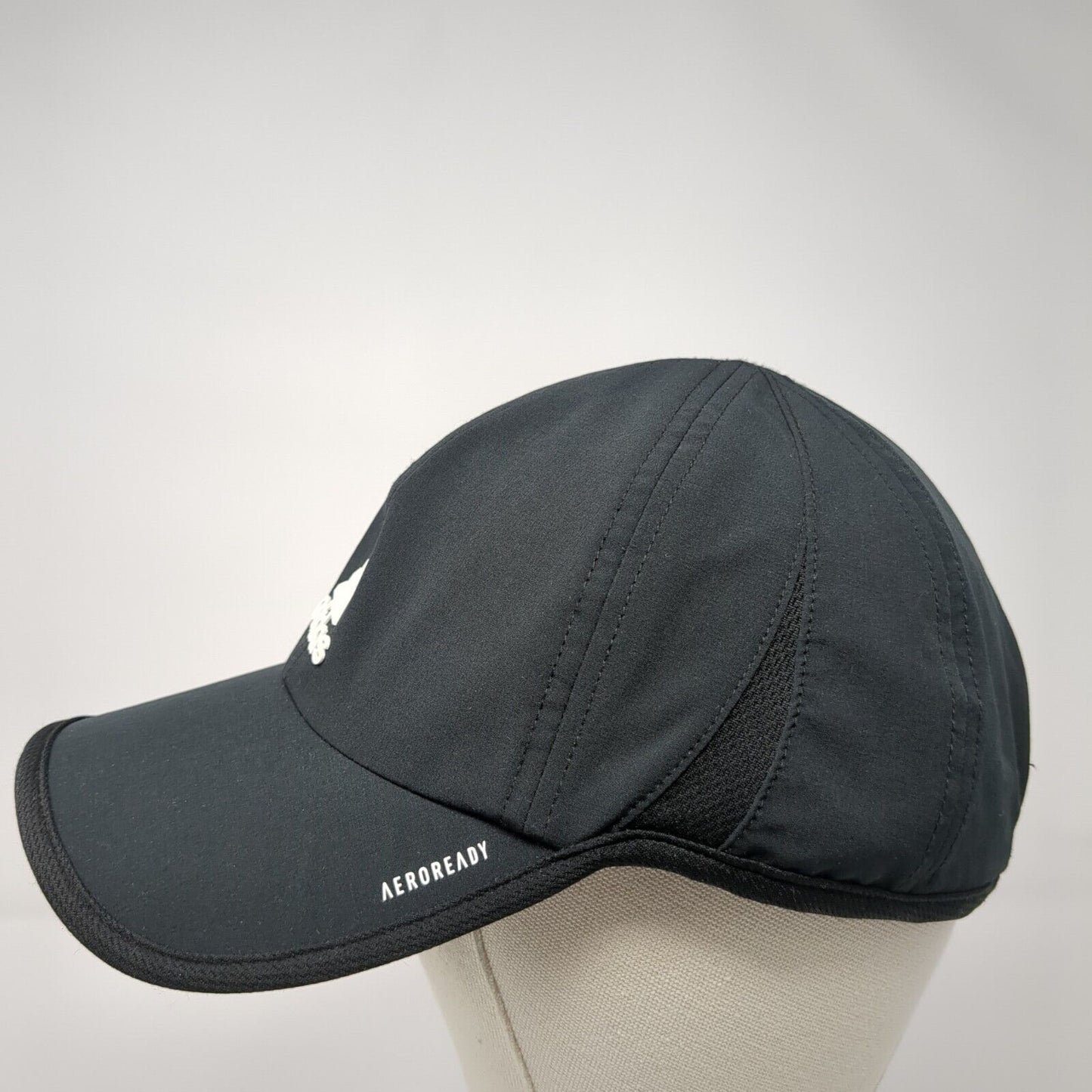 Adidas Aeroready Strapback Hat Black One Size Solid 3 Stripes Running