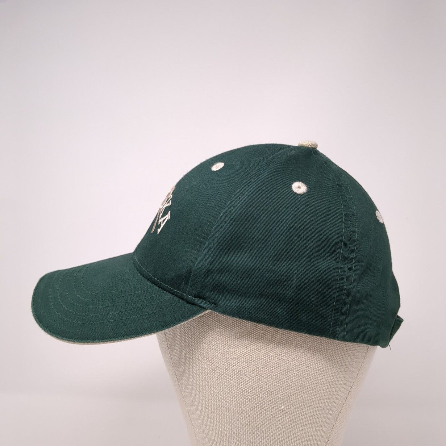 Alaska Strapback Hat Green One Size Adjustable Embroidered ACE USA