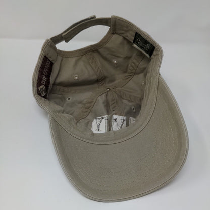 Ivy Design Strapback Hat Tan One Size Embroidered 6 Panel Dri-Duck