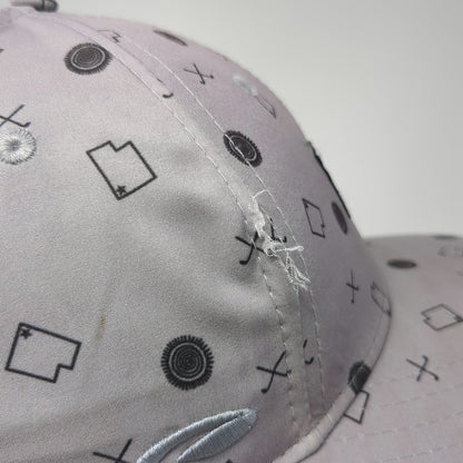 Pukka Entrada Snow Canyon Golf Hat Gray One Size Snapback Utah Pattern Flat Brim