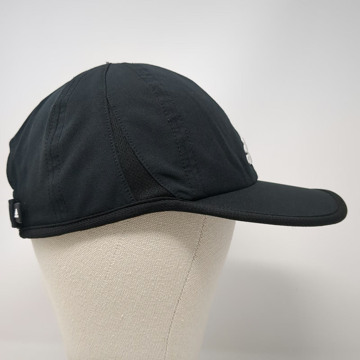 Adidas Baseball Cap Black One Size Climalite Performance Strapback Curved Hat