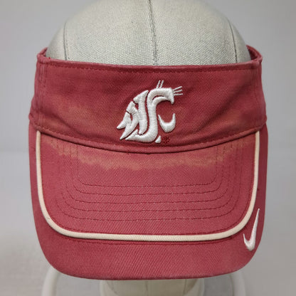 Nike Washington State Cougars NCAA Red Visor One Size Hat White Piping Strapback