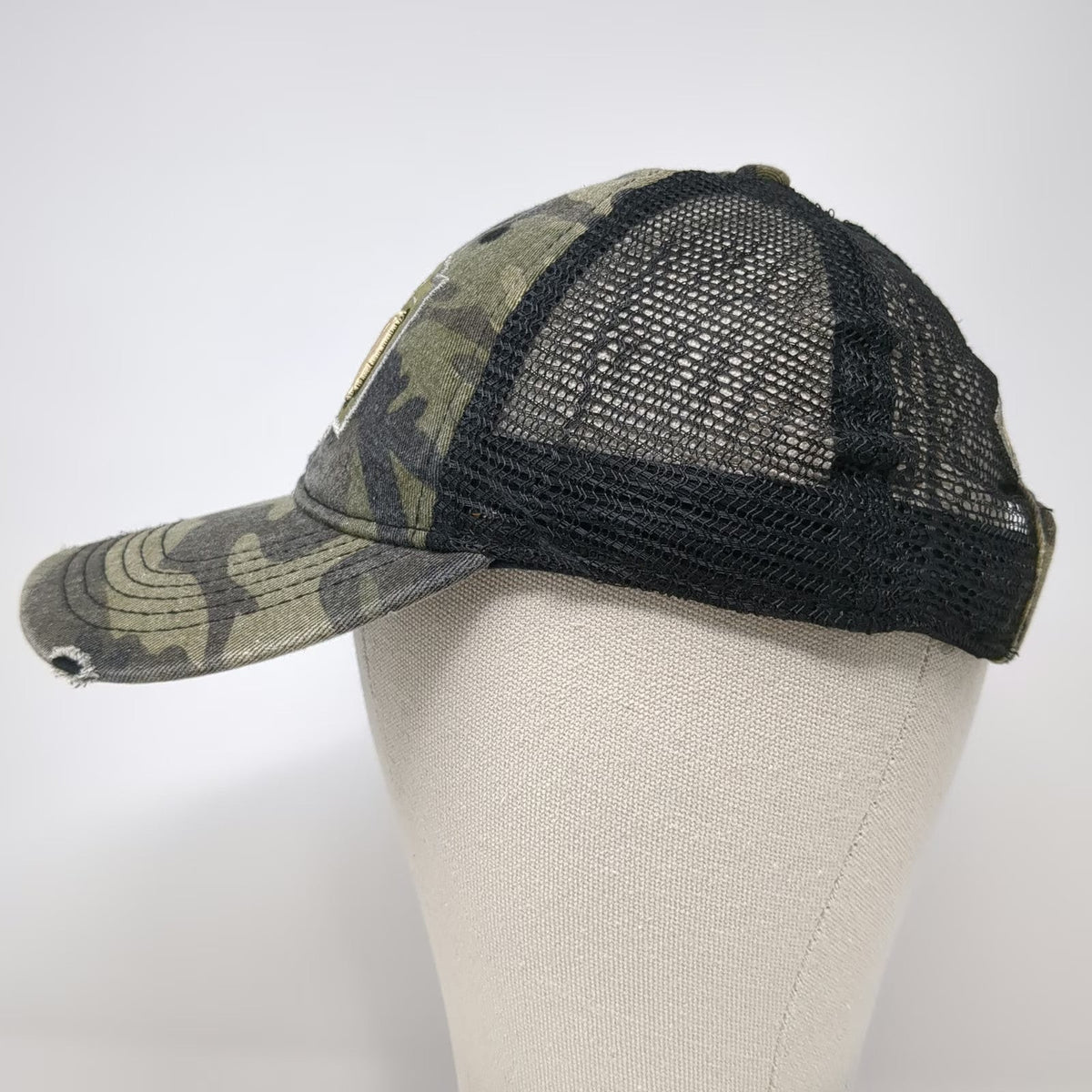 Jason Aldean Trucker Hat Green One Size Camo Burnin It Down Mesh Distressed