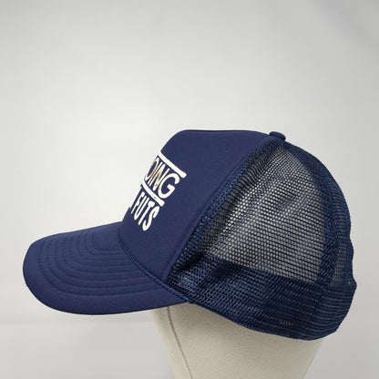I'm Going Nuckin Futs Snapback Rope Trucker Hat Blue One Size Mesh Back