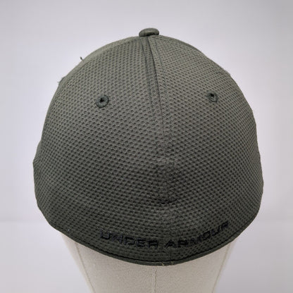 Under Armour Fitted Hat Green M/L Classic Fit Embroidered Vented Holes 6 Panel