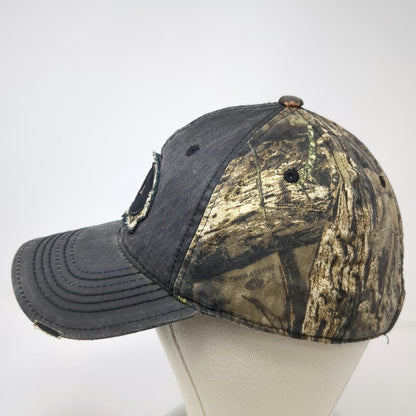 Outdoor Cap Mossy Oak Baseball Cap Black Green OSFM Frayed Camo Strapback Hat