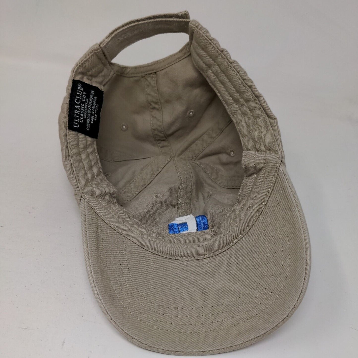 G Strapback Hat Tan One Size Embroidered Letter Ultra Club Classic Cut