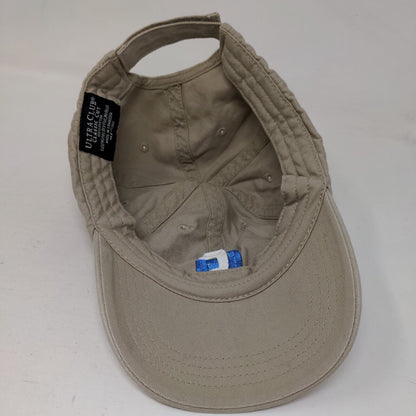 G Strapback Hat Tan One Size Embroidered Letter Ultra Club Classic Cut
