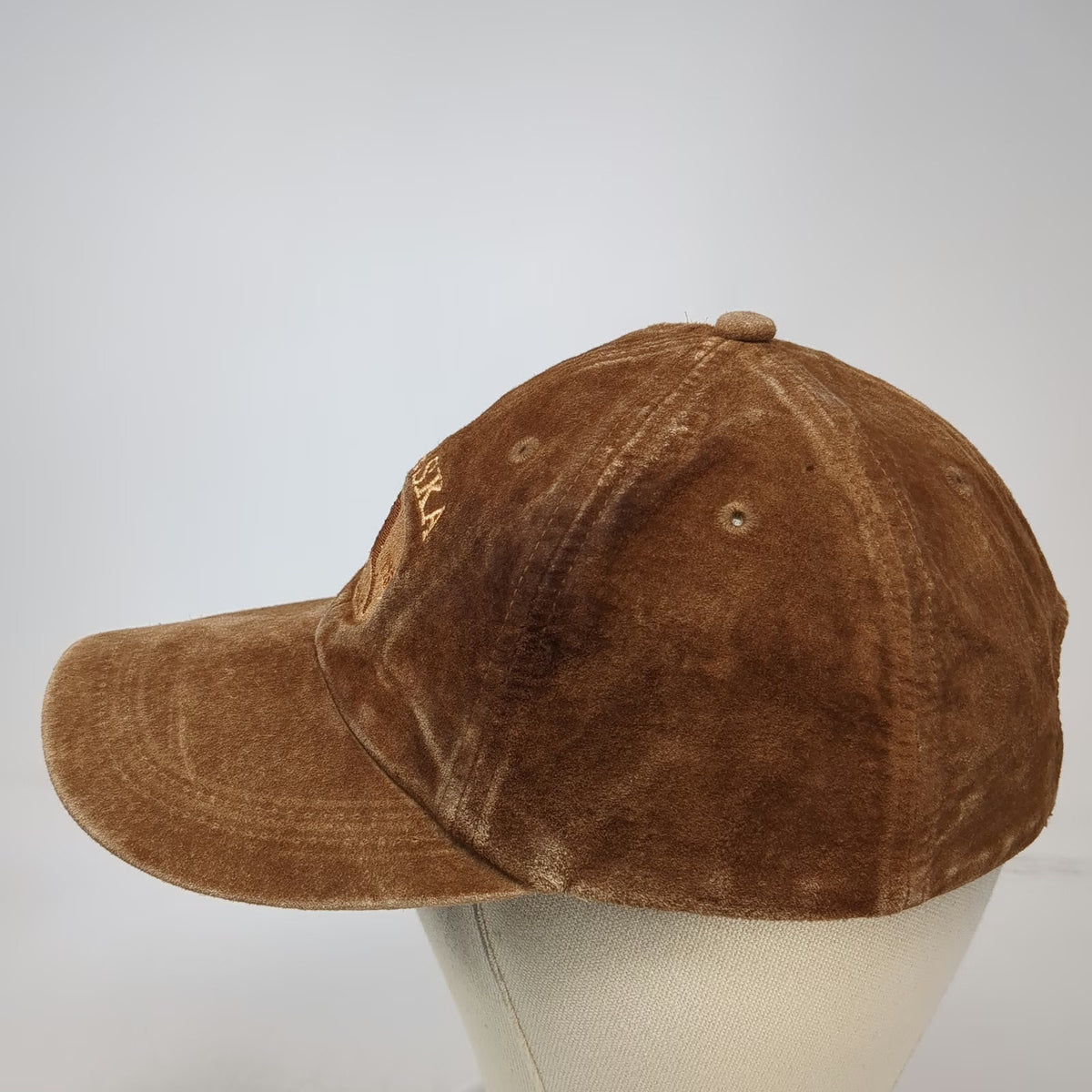 Arctic Circle Enterprises Baseball Cap Brown One Size Suede Leather Alaska Hat