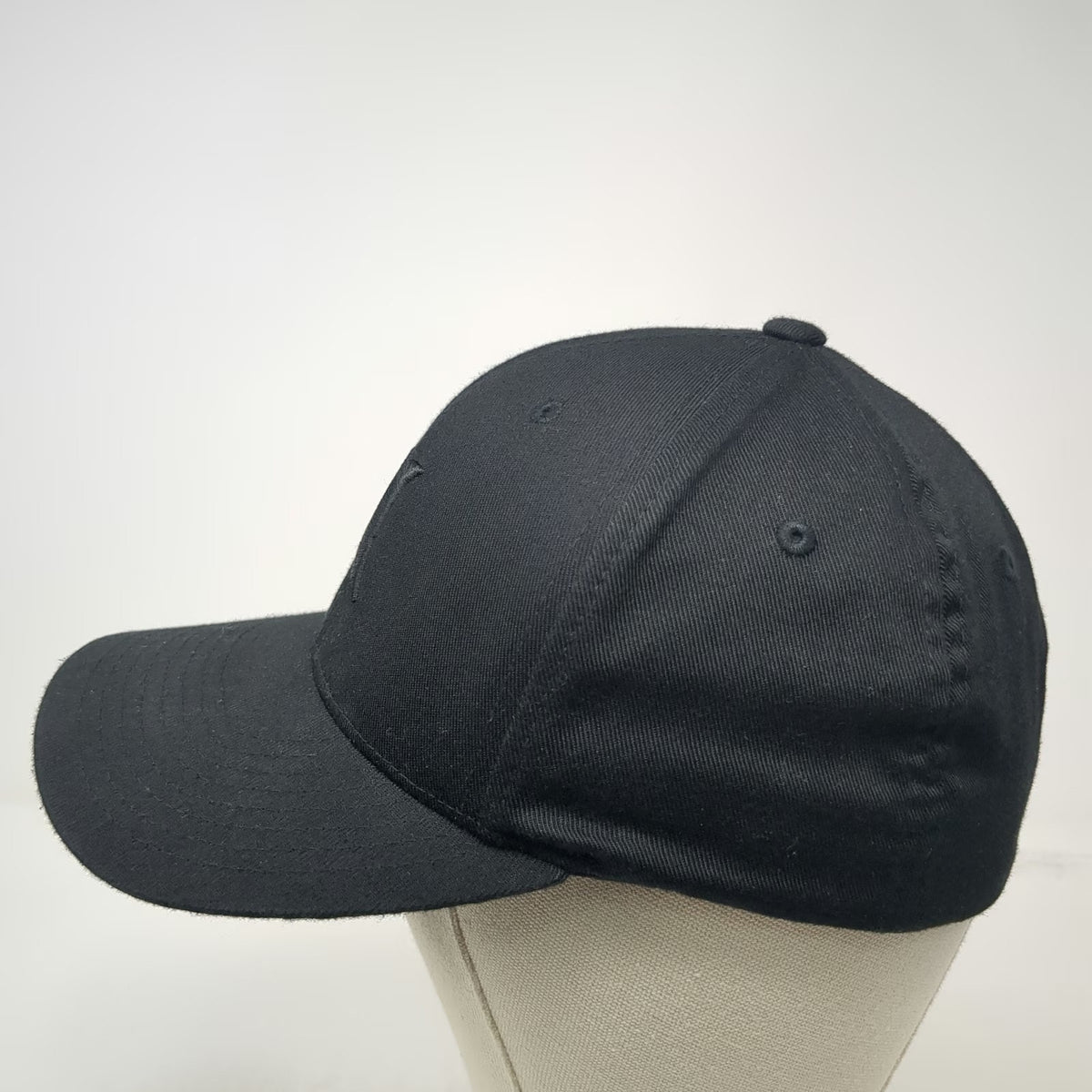 Hurley Baseball Cap Black M Tonal Logo Flexfit Embroidered Stretch Fit Hat