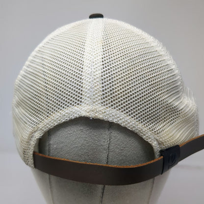 Imperial Baseball Cap White One Size Mesh Back Leather Strap Colorado Rope Hat