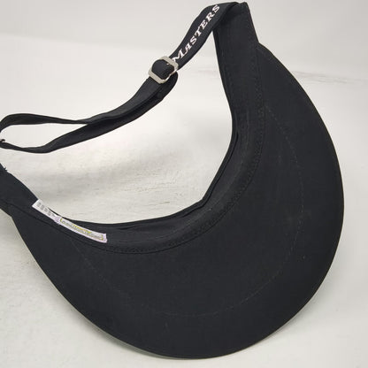 American Needle Masters Visor Black One Size Strapback Golf Hat Logo Embroidery