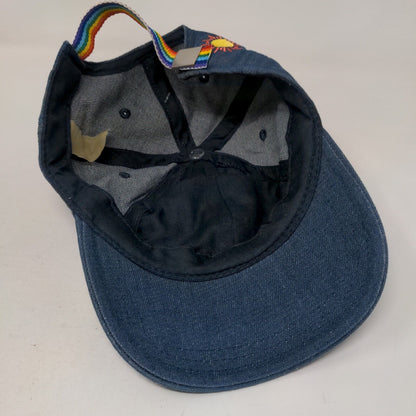More Sun Please Slideback Hat Blue One Size Adjustable Embroidered Vented Holes